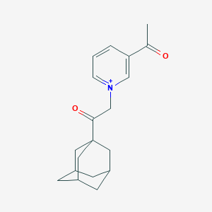 molecular formula C19H24NO2+ B460833 3-Acetyl-1-[2-(1-adamantyl)-2-oxoethyl]pyridinium 