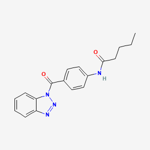 molecular formula C18H18N4O2 B4608349 N-[4-(1H-1,2,3-benzotriazol-1-ylcarbonyl)phenyl]pentanamide 