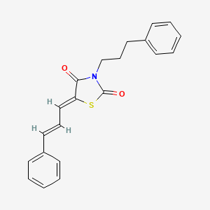 molecular formula C21H19NO2S B4608356 5-(3-phenyl-2-propen-1-ylidene)-3-(3-phenylpropyl)-1,3-thiazolidine-2,4-dione 