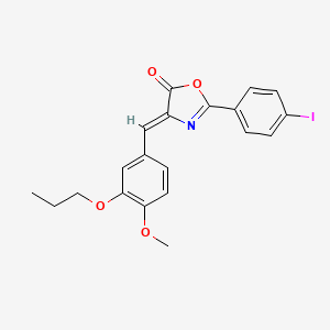 molecular formula C20H18INO4 B4608369 2-(4-iodophenyl)-4-(4-methoxy-3-propoxybenzylidene)-1,3-oxazol-5(4H)-one 