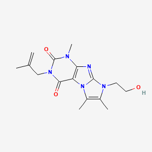 8-(2-hydroxyethyl)-1,6,7-trimethyl-3-(2-methylallyl)-1H-imidazo[2,1-f]purine-2,4(3H,8H)-dione