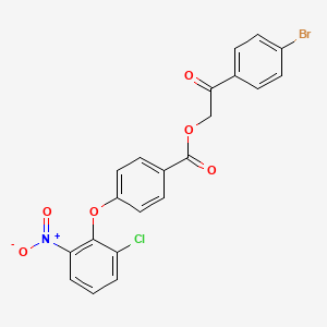 2-(4-bromophenyl)-2-oxoethyl 4-(2-chloro-6-nitrophenoxy)benzoate