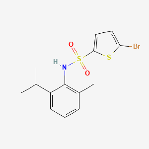 molecular formula C14H16BrNO2S2 B4608413 5-bromo-N-(2-isopropyl-6-methylphenyl)-2-thiophenesulfonamide 