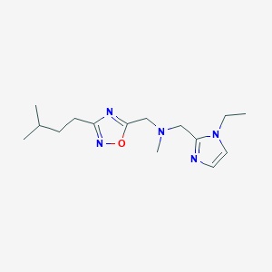 1-(1-ethyl-1H-imidazol-2-yl)-N-methyl-N-{[3-(3-methylbutyl)-1,2,4-oxadiazol-5-yl]methyl}methanamine