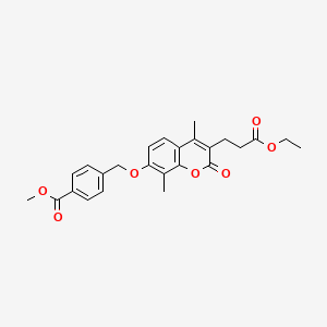 methyl 4-({[3-(3-ethoxy-3-oxopropyl)-4,8-dimethyl-2-oxo-2H-chromen-7-yl]oxy}methyl)benzoate