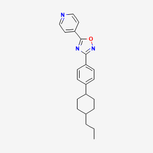 4-{3-[4-(4-propylcyclohexyl)phenyl]-1,2,4-oxadiazol-5-yl}pyridine