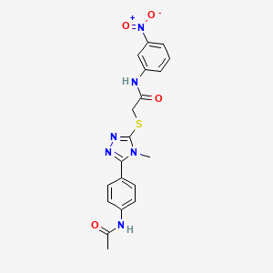 2-({5-[4-(acetylamino)phenyl]-4-methyl-4H-1,2,4-triazol-3-yl}sulfanyl)-N-(3-nitrophenyl)acetamide