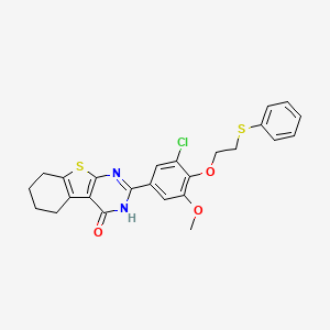 2-{3-chloro-5-methoxy-4-[2-(phenylthio)ethoxy]phenyl}-5,6,7,8-tetrahydro[1]benzothieno[2,3-d]pyrimidin-4(3H)-one