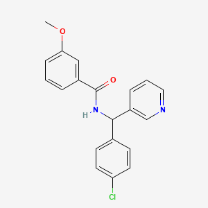 N-[(4-chlorophenyl)(pyridin-3-yl)methyl]-3-methoxybenzamide