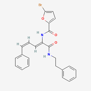 molecular formula C24H21BrN2O3 B4608502 5-bromo-N-[(2Z,4Z)-1-oxo-5-phenyl-1-(2-phenylethylamino)penta-2,4-dien-2-yl]furan-2-carboxamide 