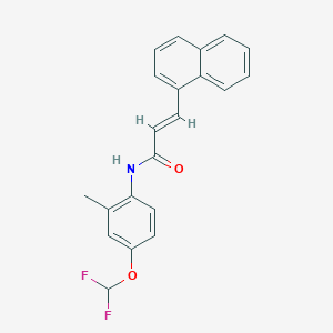 molecular formula C21H17F2NO2 B4608520 N-[4-(difluoromethoxy)-2-methylphenyl]-3-(1-naphthyl)acrylamide 