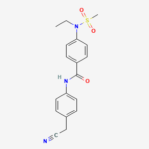 molecular formula C18H19N3O3S B4608557 N-[4-(cyanomethyl)phenyl]-4-[ethyl(methylsulfonyl)amino]benzamide 