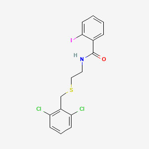 N-{2-[(2,6-dichlorobenzyl)thio]ethyl}-2-iodobenzamide