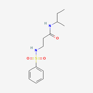 molecular formula C13H20N2O3S B4608584 N-butan-2-yl-N~3~-(phenylsulfonyl)-beta-alaninamide 