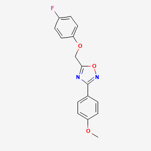 molecular formula C16H13FN2O3 B4608605 5-[(4-fluorophenoxy)methyl]-3-(4-methoxyphenyl)-1,2,4-oxadiazole 