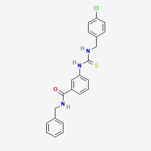 molecular formula C22H20ClN3OS B4608616 N-benzyl-3-({[(4-chlorobenzyl)amino]carbonothioyl}amino)benzamide 