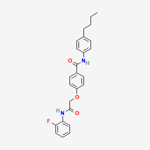 molecular formula C25H25FN2O3 B4608622 N-(4-butylphenyl)-4-{2-[(2-fluorophenyl)amino]-2-oxoethoxy}benzamide 