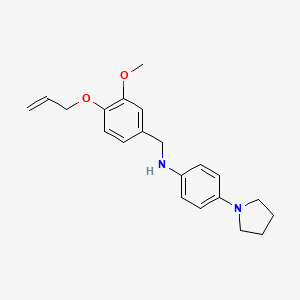 molecular formula C21H26N2O2 B4608704 N-[(3-methoxy-4-prop-2-enoxyphenyl)methyl]-4-pyrrolidin-1-ylaniline 