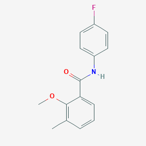 molecular formula C15H14FNO2 B4608718 N-(4-fluorophenyl)-2-methoxy-3-methylbenzamide 