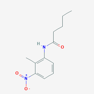 molecular formula C12H16N2O3 B4608745 N-(2-methyl-3-nitrophenyl)pentanamide 