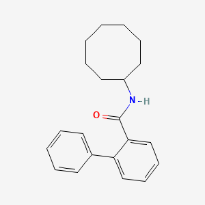 molecular formula C21H25NO B4608791 N-cyclooctyl-2-biphenylcarboxamide 