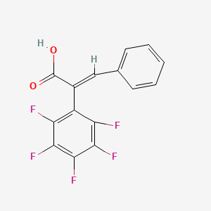 molecular formula C15H7F5O2 B4608819 (E)-2-(2,3,4,5,6-pentafluorophenyl)-3-phenylprop-2-enoic acid 