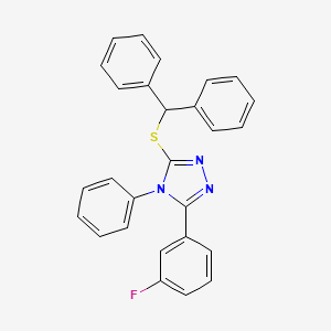 3-[(diphenylmethyl)thio]-5-(3-fluorophenyl)-4-phenyl-4H-1,2,4-triazole