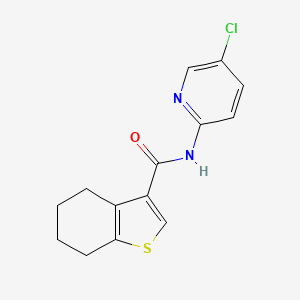 molecular formula C14H13ClN2OS B4608892 N-(5-chloropyridin-2-yl)-4,5,6,7-tetrahydro-1-benzothiophene-3-carboxamide 