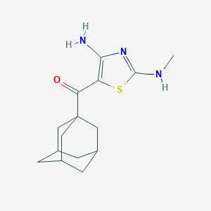 molecular formula C15H21N3OS B460890 1-Adamantyl[4-amino-2-(methylamino)-1,3-thiazol-5-yl]methanone 
