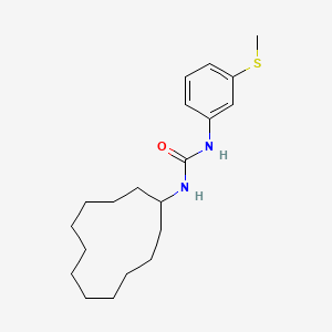 molecular formula C20H32N2OS B4608913 N-CYCLODODECYL-N'-[3-(METHYLSULFANYL)PHENYL]UREA 