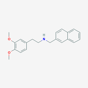 molecular formula C21H23NO2 B4608919 2-(3,4-dimethoxyphenyl)-N-(naphthalen-2-ylmethyl)ethanamine 