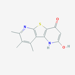 molecular formula C13H12N2O2S B460895 2-Hydroxy-7,8,9-trimethyl-1H-thieno[2,3-b;4,5-b']dipyridin-4-one CAS No. 939888-52-5