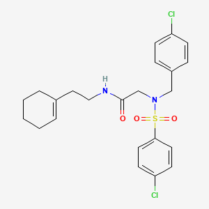 N~2~-(4-chlorobenzyl)-N~2~-[(4-chlorophenyl)sulfonyl]-N-[2-(cyclohex-1-en-1-yl)ethyl]glycinamide