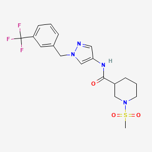 1-(METHYLSULFONYL)-N~3~-{1-[3-(TRIFLUOROMETHYL)BENZYL]-1H-PYRAZOL-4-YL}-3-PIPERIDINECARBOXAMIDE