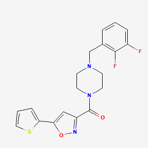 [4-(2,3-DIFLUOROBENZYL)PIPERAZINO][5-(2-THIENYL)-3-ISOXAZOLYL]METHANONE