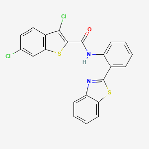 N-[2-(1,3-benzothiazol-2-yl)phenyl]-3,6-dichloro-1-benzothiophene-2-carboxamide