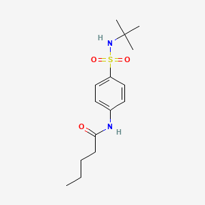 molecular formula C15H24N2O3S B4609060 N-[4-(tert-butylsulfamoyl)phenyl]pentanamide 