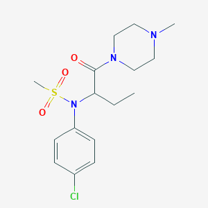 N-(4-chlorophenyl)-N-{1-[(4-methyl-1-piperazinyl)carbonyl]propyl}methanesulfonamide