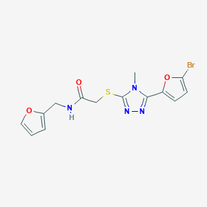 2-{[5-(5-bromo-2-furyl)-4-methyl-4H-1,2,4-triazol-3-yl]thio}-N-(2-furylmethyl)acetamide