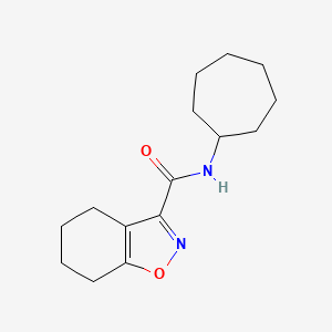 molecular formula C15H22N2O2 B4609097 N-cycloheptyl-4,5,6,7-tetrahydro-1,2-benzisoxazole-3-carboxamide 