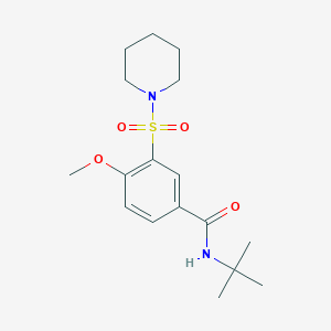 N-tert-butyl-4-methoxy-3-(piperidin-1-ylsulfonyl)benzamide