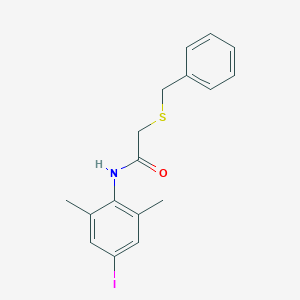 molecular formula C17H18INOS B4609116 2-(benzylthio)-N-(4-iodo-2,6-dimethylphenyl)acetamide 