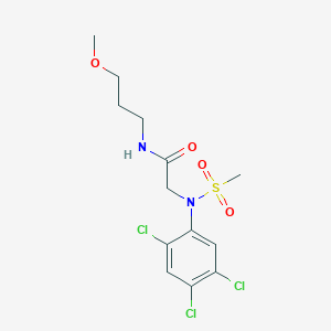 molecular formula C13H17Cl3N2O4S B4609151 N-(3-methoxypropyl)-2-(2,4,5-trichloro-N-methylsulfonylanilino)acetamide 