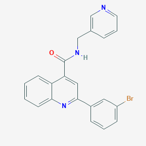 2-(3-bromophenyl)-N-(3-pyridinylmethyl)-4-quinolinecarboxamide