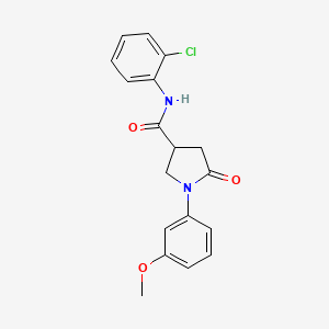 N-(2-chlorophenyl)-1-(3-methoxyphenyl)-5-oxopyrrolidine-3-carboxamide