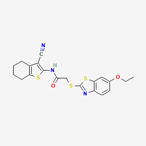 N-(3-cyano-4,5,6,7-tetrahydro-1-benzothien-2-yl)-2-[(6-ethoxy-1,3-benzothiazol-2-yl)thio]acetamide