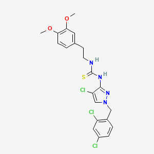 molecular formula C21H21Cl3N4O2S B4609249 N-[4-chloro-1-(2,4-dichlorobenzyl)-1H-pyrazol-3-yl]-N'-[2-(3,4-dimethoxyphenyl)ethyl]thiourea 