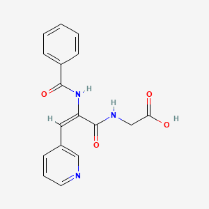 molecular formula C17H15N3O4 B4609287 N-[2-(benzoylamino)-3-(3-pyridinyl)acryloyl]glycine 