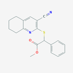 Methyl [(3-cyano-5,6,7,8-tetrahydro-2-quinolinyl)sulfanyl](phenyl)acetate