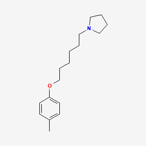 molecular formula C17H27NO B4609304 1-[6-(4-methylphenoxy)hexyl]pyrrolidine 